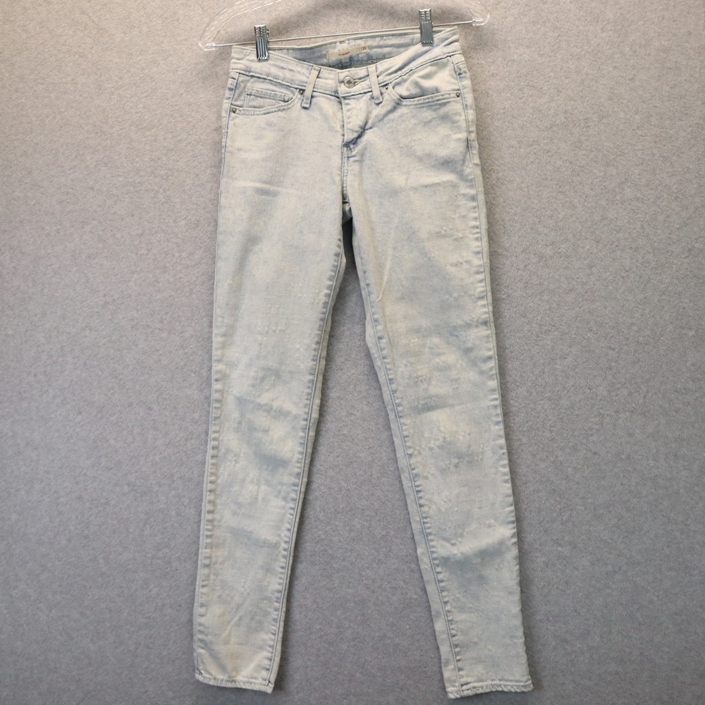 Levi's 711‎ Jeans Womens 25 Skinny 5-Pocket Stretch Denim Light Blue Stone Wash